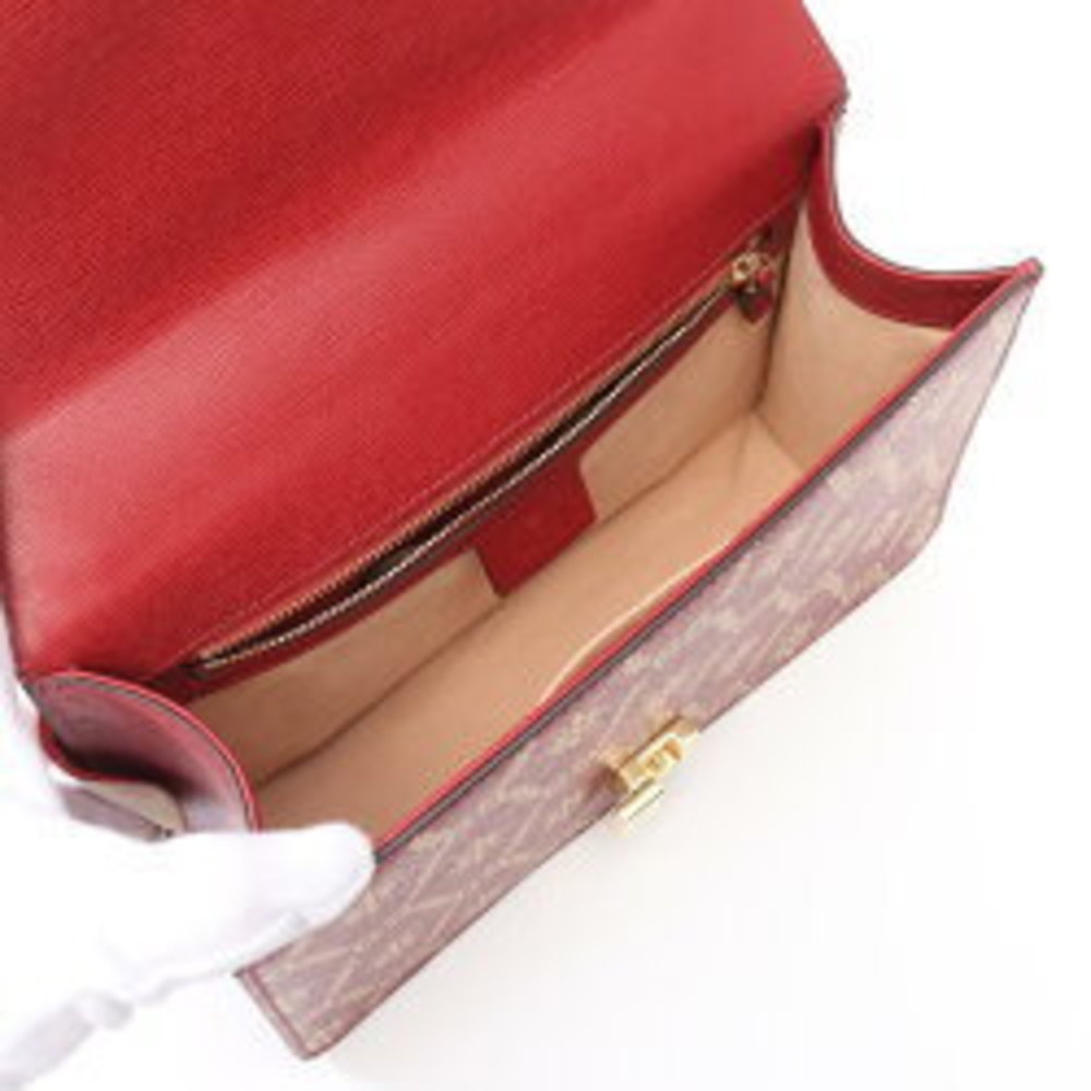 Gucci Sylvie Sherry GG Leather Shoulder Bag Red Multicolor - Picture 3 of 7